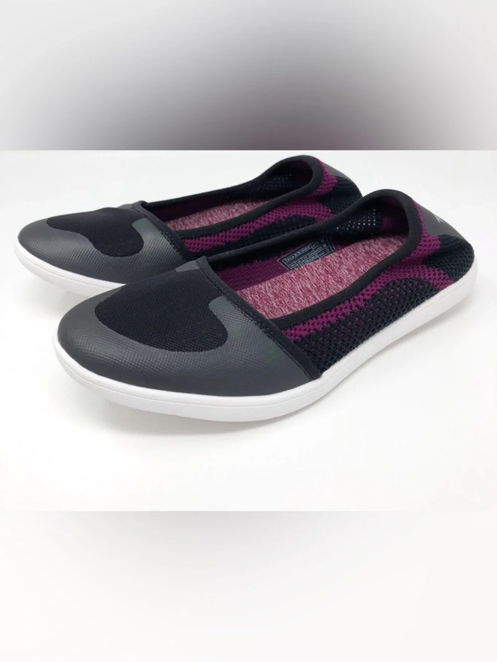 EUC Teva Women's Slip-On Hydro Life Ballerina Flats in Black and Purple Knit